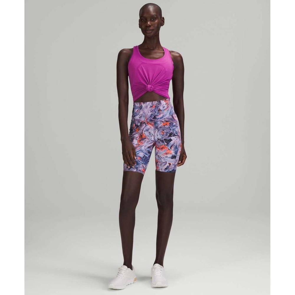 Lululemon Fast and Free High-Rise Short 8" Nulux Abstract Print Purple Size 10